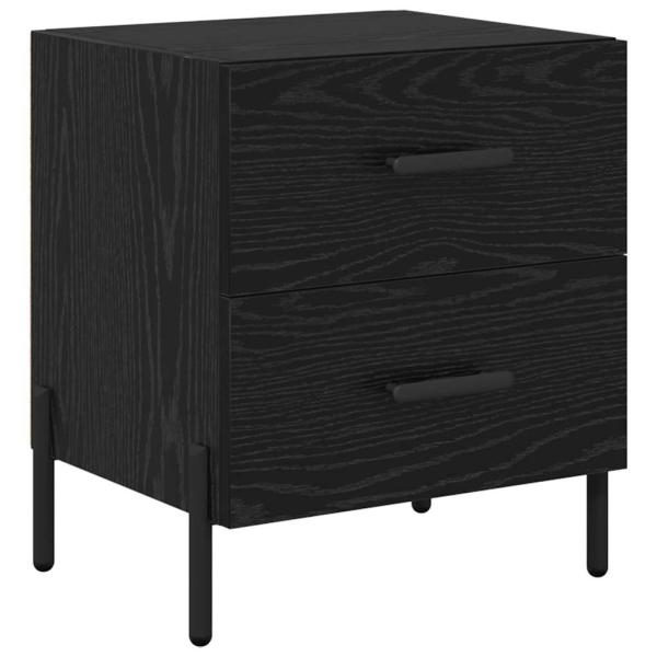 Nachttisch 2 pcs Schwarze Eiche 40 x 35 x 47,5 cm Holzwerkstoff