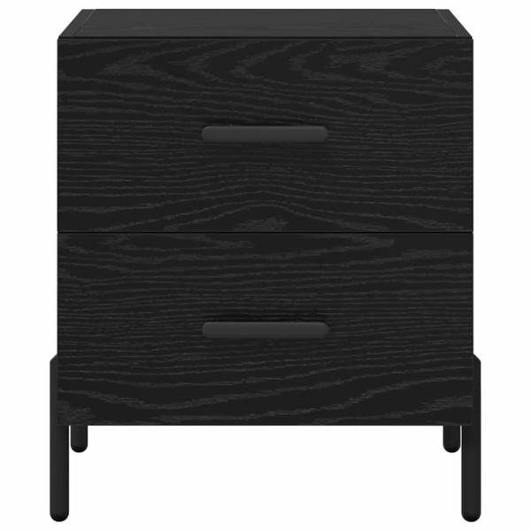 Nachttisch 2 pcs Schwarze Eiche 40 x 35 x 47,5 cm Holzwerkstoff