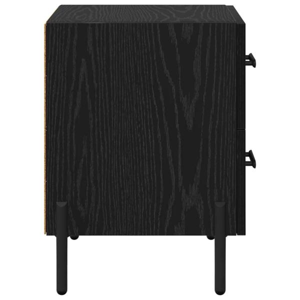 Nachttisch 2 pcs Schwarze Eiche 40 x 35 x 47,5 cm Holzwerkstoff