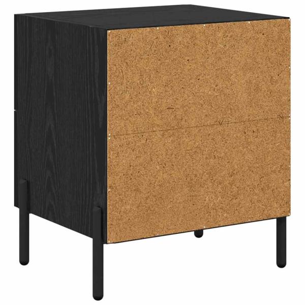 Nachttisch 2 pcs Schwarze Eiche 40 x 35 x 47,5 cm Holzwerkstoff