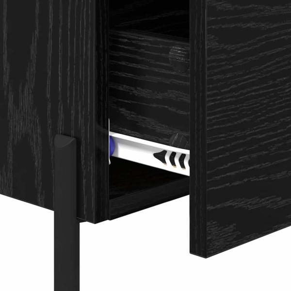 Nachttisch 2 pcs Schwarze Eiche 40 x 35 x 47,5 cm Holzwerkstoff