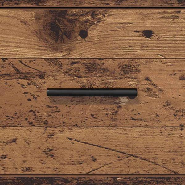 Badezimmer Schrank mit Schubladen Altholz 35 x 37,5 x 166 cm