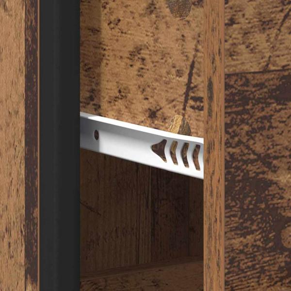 Badezimmer Schrank mit Schubladen Altholz 35 x 37,5 x 166 cm