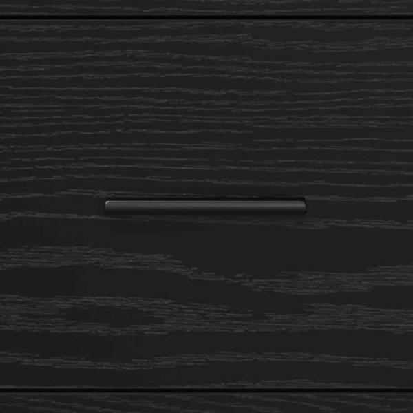 Badezimmer Schrank mit Regal Schwarze Eiche 35 x 37,5 x 166 cm