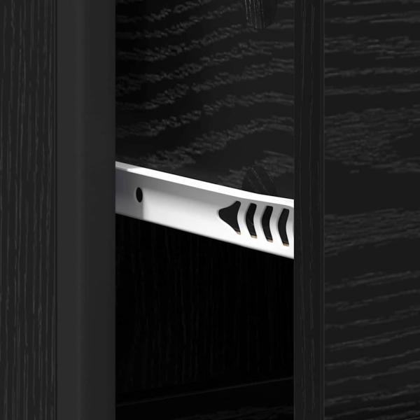 Badezimmer Schrank mit Regal Schwarze Eiche 35 x 37,5 x 166 cm