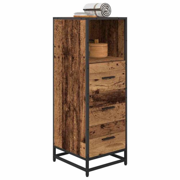 Badezimmer Schrank Altholz 35 x 37,5 x 100 cm Holzwerkstoff