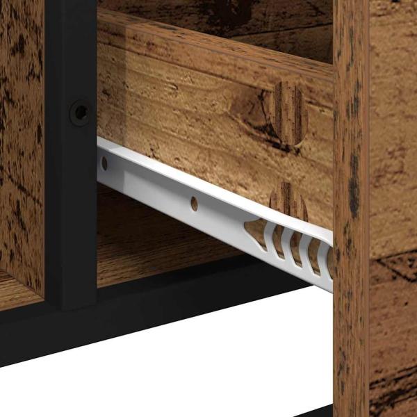 Badezimmer Waschbecken Schrank mit Tür Altholz 65 x 33 x 60 cm