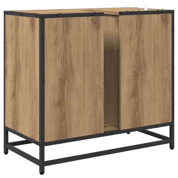 Badezimmer Waschbecken Schrank mit Regal Eiche handwerklich