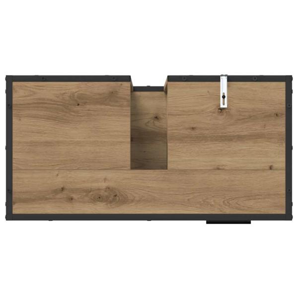 Badezimmer Waschbecken Schrank mit Regal Eiche handwerklich