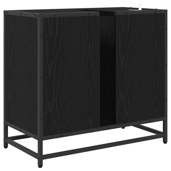 Badezimmer Waschbecken Schrank Schwarze Eiche 65 x 33 x 60 cm