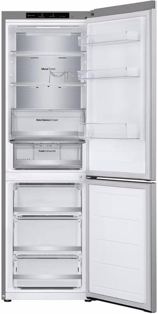 LGGBV5140APY Stand Kühl-Gefrierkombination, 59,5 cm breit, 344 L, Total No Frost, DoorCooling+, LINEARCooling, Express Freeze, prime silber