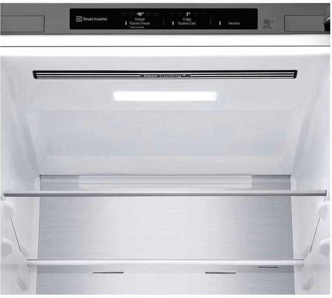 LGGBV5140APY Stand Kühl-Gefrierkombination, 59,5 cm breit, 344 L, Total No Frost, DoorCooling+, LINEARCooling, Express Freeze, prime silber