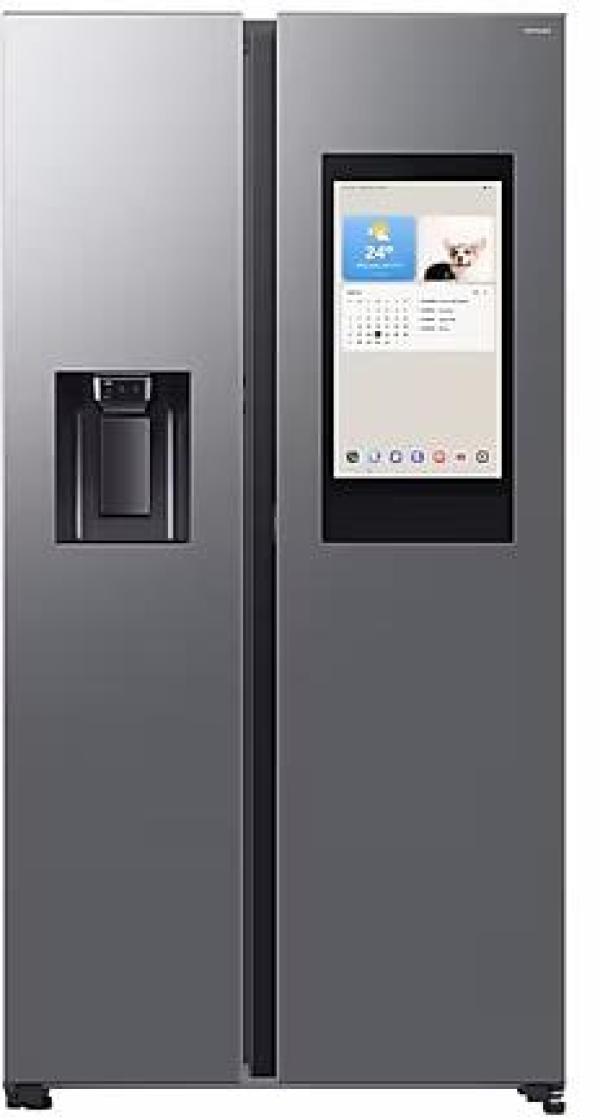 ARDEBO.de Samsung RS90F67BETEF Stand Side-by-Side Kombination, 91,2 cm breit, 614 L, NoFrost+, Wassertank, WiFi, Eis- und Wasserspender, Edelstahloptik