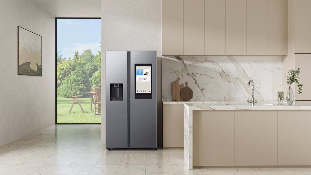 Samsung RS90F67BETEF Stand Side-by-Side Kombination, 91,2 cm breit, 614 L, NoFrost+, Wassertank, WiFi, Eis- und Wasserspender, Edelstahloptik