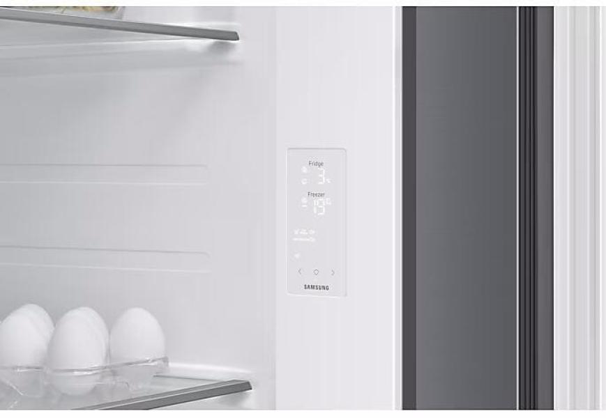 Samsung RS80F67KCTEF Stand Side-by-Side Kombination, 91,2 cm breit, 634 L, NoFrost+, Wassertank, WiFi, Eis- und Wasserspender, Edelstahloptik