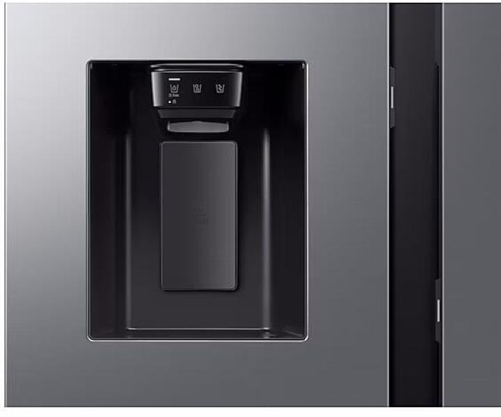 Samsung RS80F67KCTEF Stand Side-by-Side Kombination, 91,2 cm breit, 634 L, NoFrost+, Wassertank, WiFi, Eis- und Wasserspender, Edelstahloptik