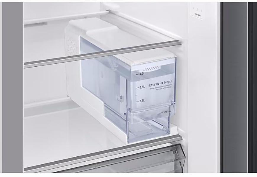 Samsung RS80F67KCTEF Stand Side-by-Side Kombination, 91,2 cm breit, 634 L, NoFrost+, Wassertank, WiFi, Eis- und Wasserspender, Edelstahloptik