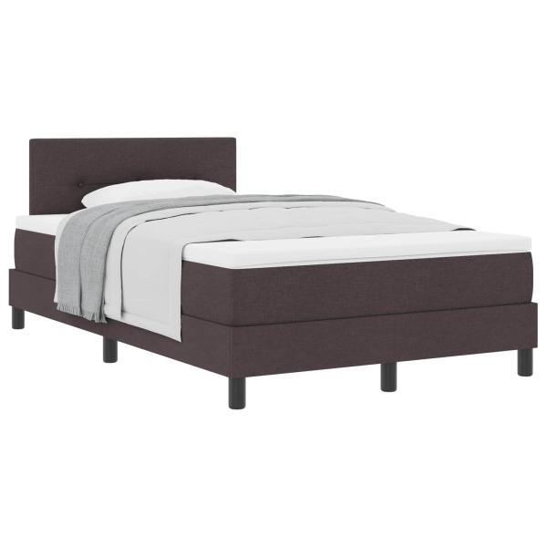 Boxspringbett mit Kopfteil Dunkelbraun 120 x 200 cm Stoff