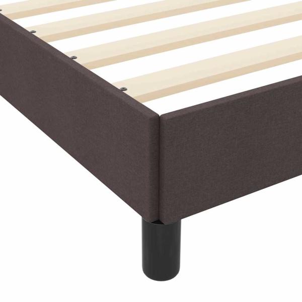 Boxspringbett mit Matratze Dunkelbraun 120 x 200 cm Stoff