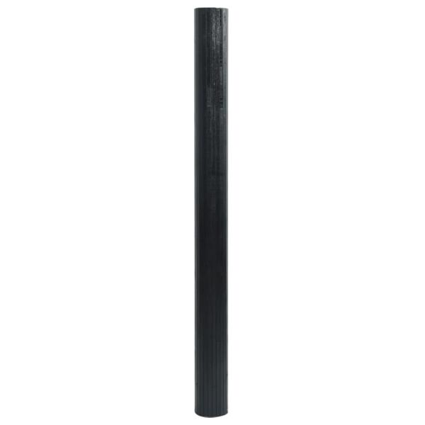Teppich Rechteckig Schwarz 60x200 cm Bambus