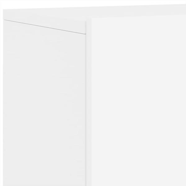 6-tlg. Wohnwand Weiß Holzwerkstoff