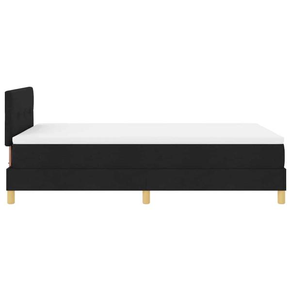 Boxspringbett mit Matratze Schwarz 120 x 190 cm Stoff