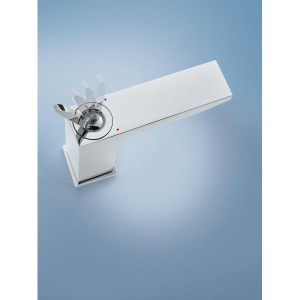 GROHE Eurocube Joy Einhand-Waschtischbatterie, M-Size, Einlochmontage, glatter Körper, chrom (23658000)