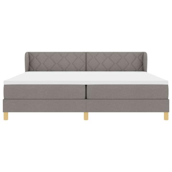 Boxspringbett mit Matratze Creme 90x200 cm Stoff Taupe
