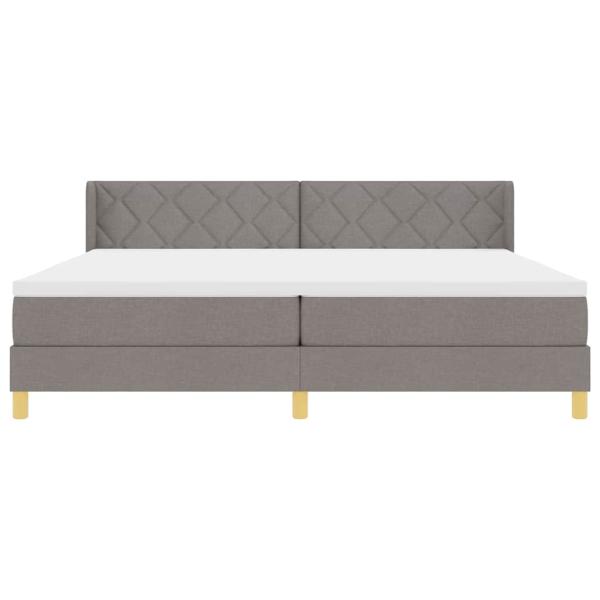 Boxspringbett mit Matratze Taupe 200 x 200 cm Stoff
