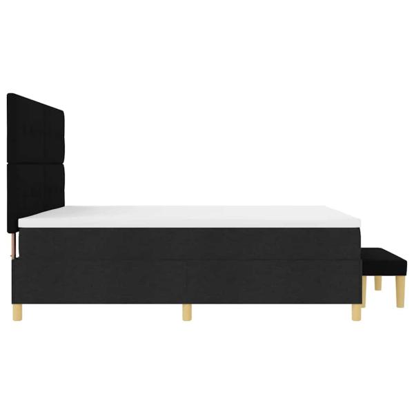Boxspringbett mit Matratze Schwarz 200 x 200 cm Stoff