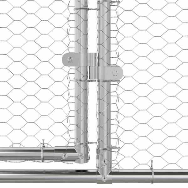 Hühnerkäfig Silber 600 x 200 x 198.5 cm Verzinkter Stahl