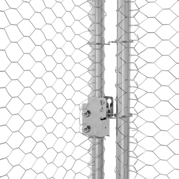 Hühnerkäfig Silber 600 x 200 x 198.5 cm Verzinkter Stahl