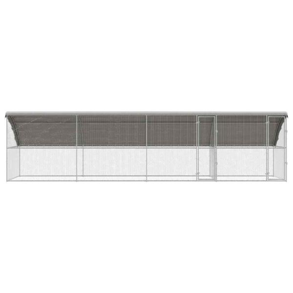 Hühnerkäfig Silber 800 x 200 x 198.5 cm Verzinkter Stahl