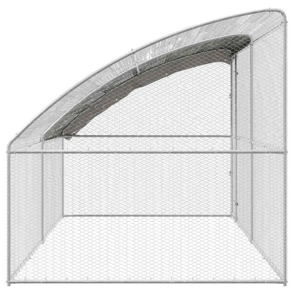 Hühnerkäfig Silber 400 x 200 x 198.5 cm Verzinkter Stahl