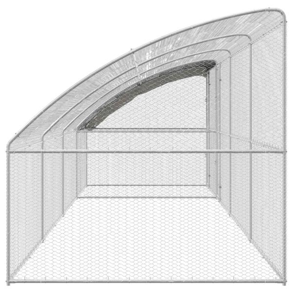 Hühnerkäfig 4 stk. Silber 800 x 200 x 200 cm Stahl und PE