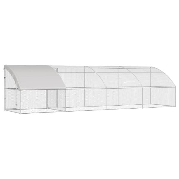 Hühnerkäfig 4 stk. Silber 800 x 200 x 200 cm Stahl und PE