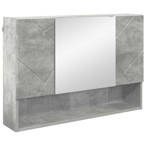 Badezimmermöbel Set mit Regal 2 pcs Betongrau 76,5 x 35 x 64 cm