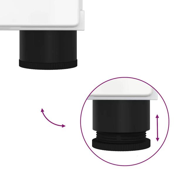 Badezimmermöbel Set 2 pcs Hochglanz-Weiß 76,5 x 35 x 64 cm