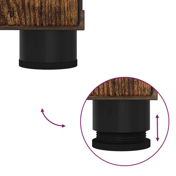 Badezimmermöbel Set 2 pcs Räuchereiche 76,5 x 35 x 64 cm