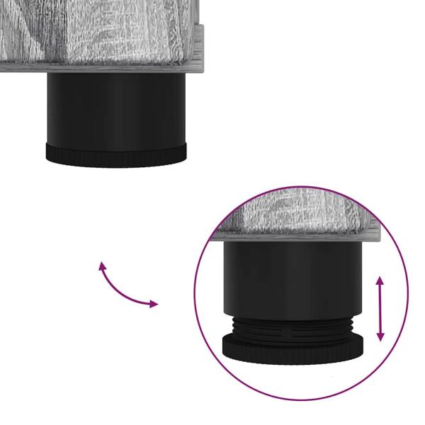 Badezimmermöbel Set mit Tür 2 pcs Grau Sonoma 76,5 x 35 x 64 cm