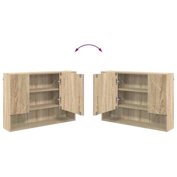 Badezimmermöbel Set 3 pcs Sonoma Eiche 76,5 x 35 x 64 cm