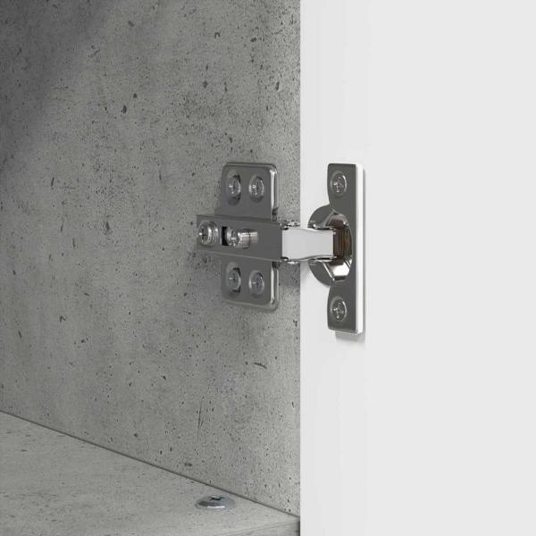 Badezimmermöbel Set mit Regal 3 pcs Betongrau 76,5 x 35 x 64 cm