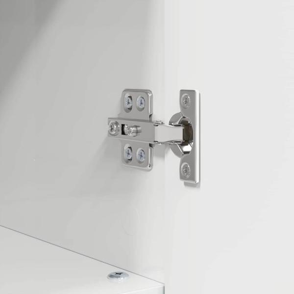 Badezimmermöbel Set 3 pcs Hochglanz-Weiß 76,5 x 35 x 64 cm