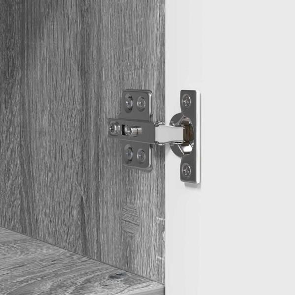 Badezimmermöbel Set mit Tür 3 pcs Grau Sonoma 76,5 x 35 x 64 cm