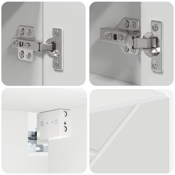 Badezimmermöbel Set 4 pcs Weiß 30 x 35 x 192 cm Holzwerkstoff