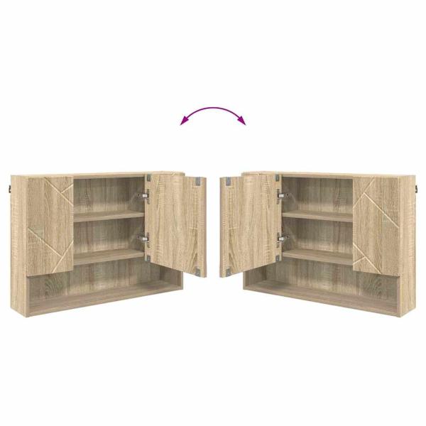 Badezimmermöbel Set mit Tür 4 pcs Sonoma Eiche 30 x 35 x 192 cm