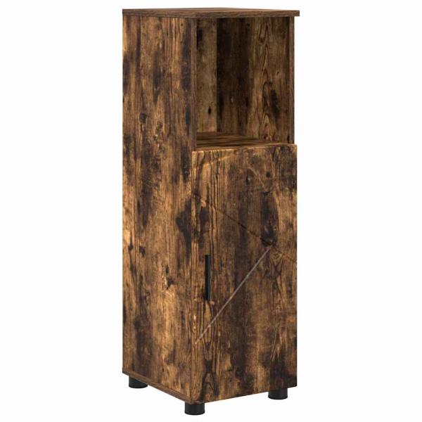 Badezimmermöbel Set mit Tür 4 pcs Räuchereiche 30 x 35 x 192 cm