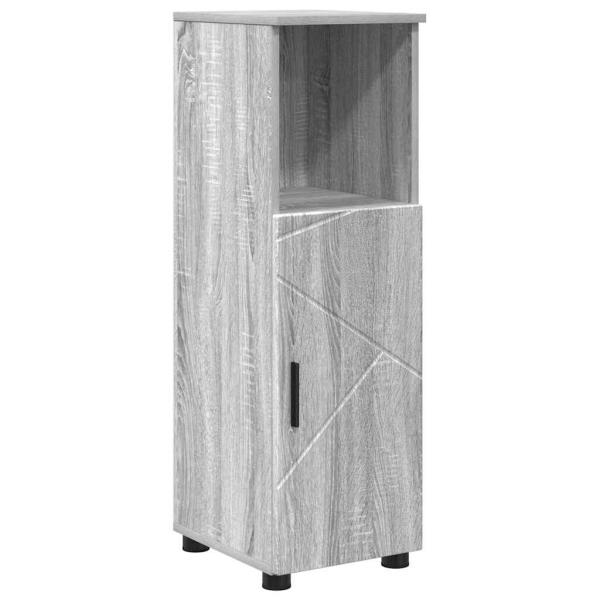 Badezimmermöbel Set mit Tür 4 pcs Grau Sonoma 30 x 35 x 192 cm