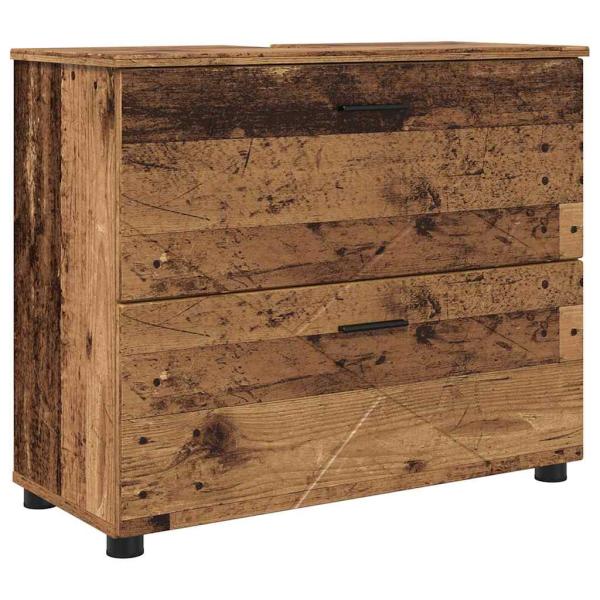 Badezimmermöbel Set mit Regal 4 pcs Altholz 30 x 35 x 192 cm