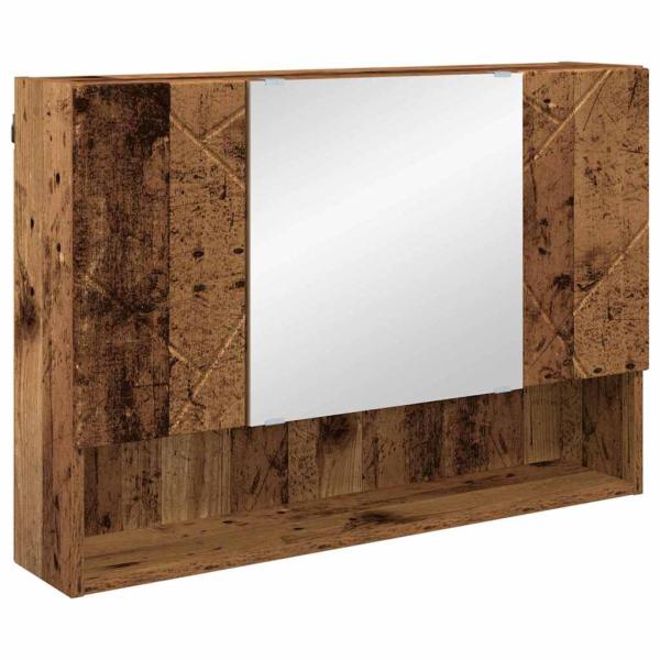Badezimmermöbel Set mit Regal 4 pcs Altholz 30 x 35 x 192 cm